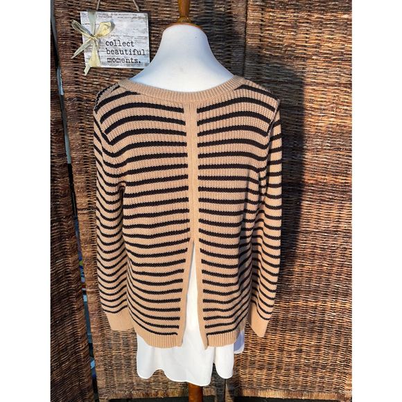 EUC! LOFT Long Sleeve Striped Sweater L - Picture 8 of 8